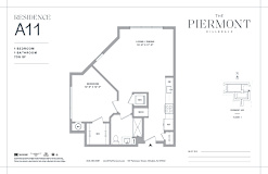 1 bed 1 bath floorplan at The Piermont Apartments, New Jersey, 07642