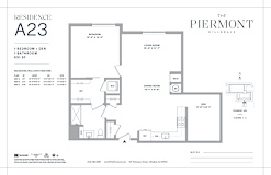 One bed one bath floorplan at The Piermont Apartments, Hillsdale, New Jersey