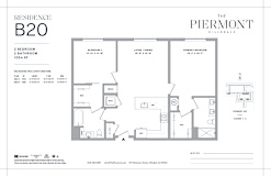 Two bed two bath floorplan with walk-in closet at The Piermont Apartments, New Jersey