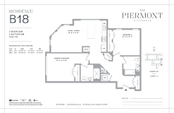 2 bed 2 bath floorplan at The Piermont Apartments, Hillsdale, 07642