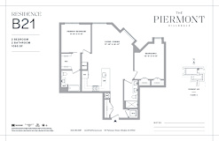 2 bedroom 2 bath floorplan at The Piermont Apartments, Hillsdale