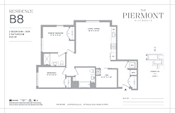 2 bedroom 2 bathroom floorplan with den at The Piermont Apartments, New Jersey, 07642