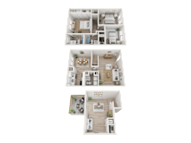 2.5 Bed 2 Bath Floorplan C at Dunwoody Glen, Atlanta, GA