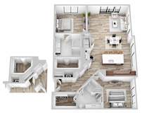 2 bedroom floor plan  the residences at