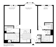 Two bedroom two bathroom floor plan at Pier Village Apartments, Long Branch, NJ 7740