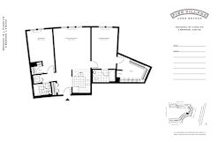 Two bedroom two bathroom residence floor plan at Pier Village Apartments, Long Branch, 7740