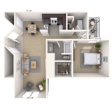 1 bed 1 bath at Crosswinds Apartments, Pearl, MS, 39208