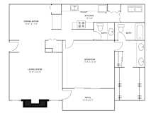 1BR 1.5BA (1070 SF) at Riverchase Landing, Hoover, 35244