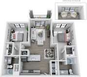 2 bed 2 bath F at Skyland Exchange Apartments, Asheville
