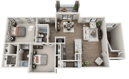 2 bed 2 bathroom A at Skyland Exchange, North Carolina