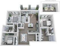 3 bed 2 bath at Skyland Exchange Apartments, North Carolina, 28803