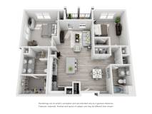 B2 Floor Plan Unit at Capital Creek at Heritage Apartments in Wake Forest, NC
