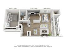 A3 Floor Plan at Copper and Quarry Village, Pikesville, MD