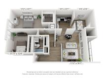 B05 Floor Plan at Copper and Quarry Village, Pikesville, 21209