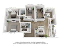 C2 Floor Plan at Copper and Quarry Village, Pikesville, MD