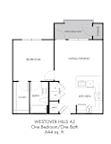 1 bed 1 bath A at Estraya Westover Hills, San Antonio, 78251