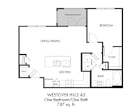 1 bed 1 bath B at Estraya Westover Hills, San Antonio, Texas