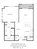 1 bed 1 bath D at Estraya Westover Hills, Texas