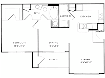 1 BD 1 BA 872 SF at Spotswood Commons, Williamsburg, VA 23188
