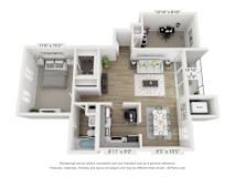 A7 Floor Plan at Copper and Quarry Village, Pikesville, MD, 21209