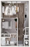 Studio 1 bath at The Mason at Fremaux Park, Slidell 70458