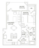 1 bed 1 bath A at Robley Place, Lafayette, LA