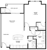 The Haven Floor Plan at River House Apartments, Norfolk, Virginia