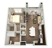 1Bed 1.5Bath_A at Waterstone at Hamburg Apartments, Kentucky, 40509