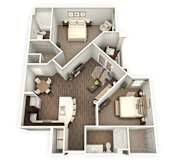 2Bed 2Bath_B at Waterstone at Hamburg Apartments, Kentucky