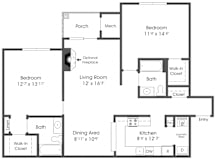 2BR 2BA_1090sf at The Apartments at Wellington Trace, Maryland, 21703