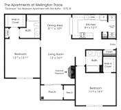 2BR 2BA_1070sf at The Apartments at Wellington Trace, Maryland