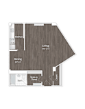 Studio floorplan at 1500 Arlington, Arlington