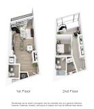 a floor plan of a 1st and 2nd floor apartment