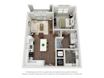 A1 floor plan at Kessler, Fort Worth, TX, Texas, 76137
