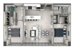 B7 Floor Plan at 220 Meridian, Indianapolis, IN 46204