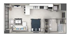 S1A Floor Plan at 220 Meridian, Indianapolis, IN 46204