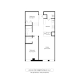 Jamdani One Plus Den Floor Plan at The Cosmopolitan, Minnesota, 55101