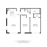 Poplin Floor Plan at The Cosmopolitan, Minnesota, 55101