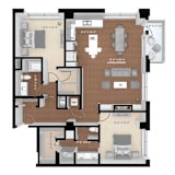 Hampton Floor Plan at Expo, Minneapolis, MN 55414