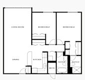2 Bedroom Unit Floor Plan