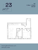 B3 Floor Plan at 23 West Apartments, Philadelphia, PA