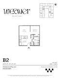 1Bed Floor Plan B2 at The Weaver, Philadelphia, PA, Pennsylvania, 19125