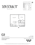 1Bed Floor Plan C2 at The Weaver, Philadelphia, PA