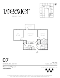 1Bed Floor Plan C7 at The Weaver, Philadelphia, PA, Pennsylvania, 19125