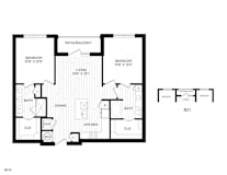 Vero McKinney Apartments in McKinney, TX Two Bedroom Floor Plan