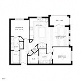 Vero McKinney Apartments in McKinney, TX Two Bedroom Floor Plan