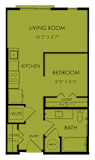 E2 floor plan at Bridge at Windsor Park Apartments, Austin, TX