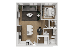 1 bed 1 bath L at ThreeTwenty at the Vybe Apartments, Kyle, Texas