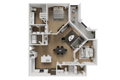 2 bed 2 bath Y at ThreeTwenty at the Vybe Apartments, Kyle, TX