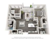 Cedar Floor Plan at Montgomery Place Apartments, Montgomery, Illinois